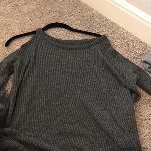 Cold shoulder sweater